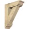 Ekena Millwork Traditional Traditional Rough Sawn Bracket w/ Offset Brace, Douglas Fir, 6"W x 18"D x 22"H BKT0604X18X22TRA01RDF - alternate 1